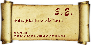 Suhajda Erzsébet névjegykártya