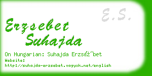 erzsebet suhajda business card